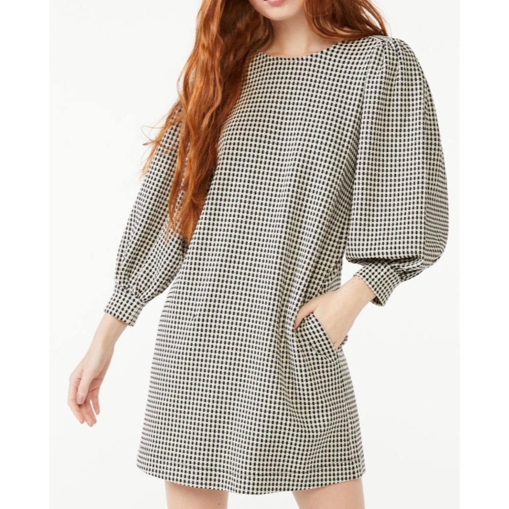NWT - Free Assembly Puff Sleeve Shift Dress
